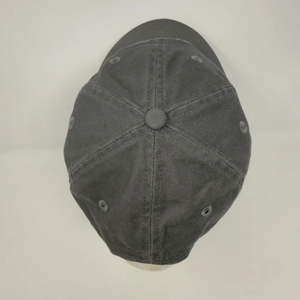 Gray Cotton Baseball Cap Embroidered Electric Guitar‎ Graphic Dad Hat Adjustable